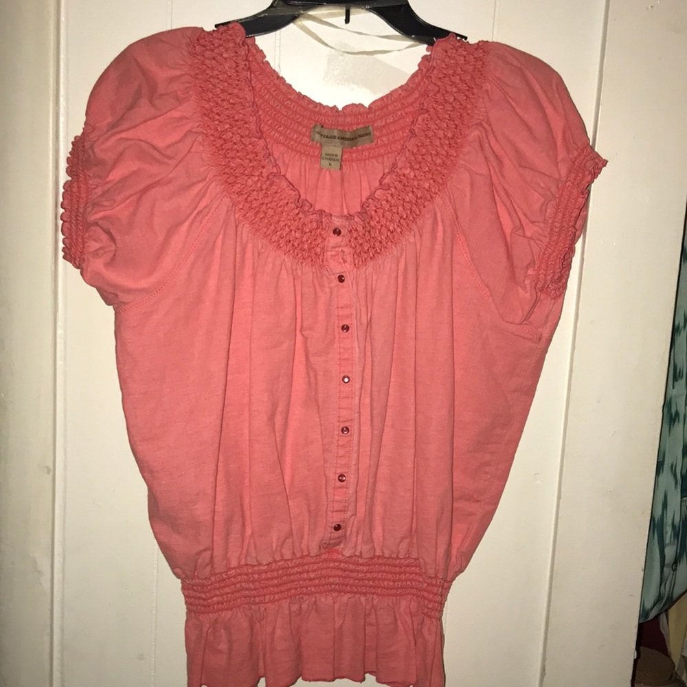 Woman’s size L coral casual top.
